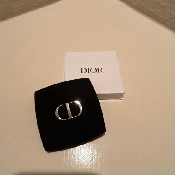 Dior Square Compact Mirror Black Matte Makeup Travel Luxury Cosmetic New - Picture 1 of 6